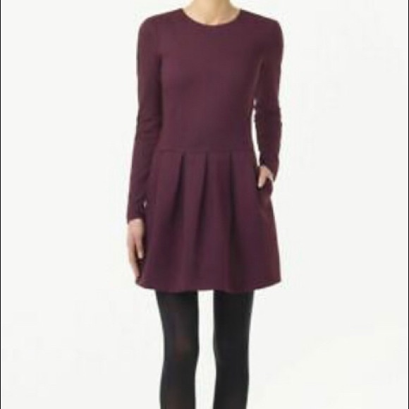 Aritzia (Talula) Long Sleeve Wine Dress - Size 4 - Picture 3 of 9